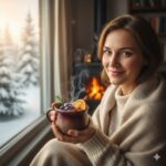 žena teplé nápoje z bobúľ