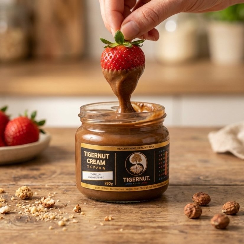 TIGERNUT Tigrella Krém z tigrieho orecha s kakaom, 280 g – Obrázok 3